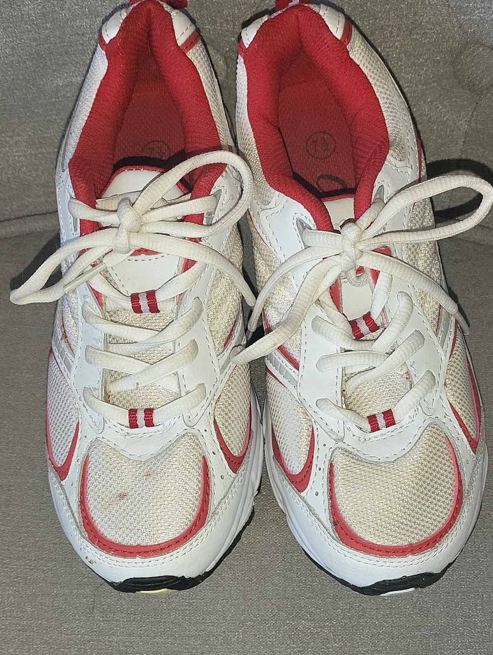 Women’s Athletic Sneakers in White and Red - Lightweight Training Shoes